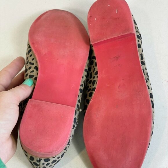 Dolce Vita Womens Leopard Print Derby Oxford Lace Up Shoes Brown 7.5 Flats Suede - Picture 8 of 8